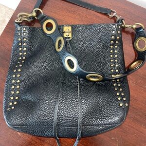 Rebecca Minkoff Darren Black Leather Shoulder Bag